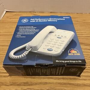 GE Full Performance Corded Speakerphone w/12-Number Memory #29318GE1 New